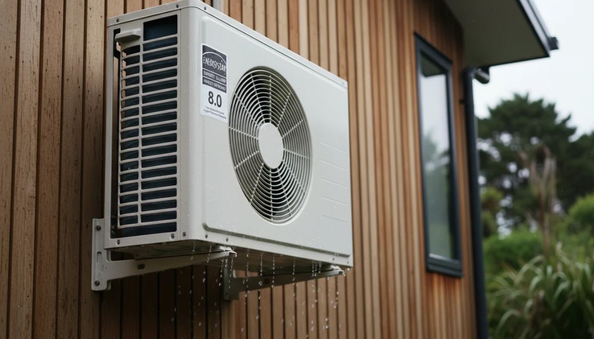 Energy efficient heat pump in New Zealand home