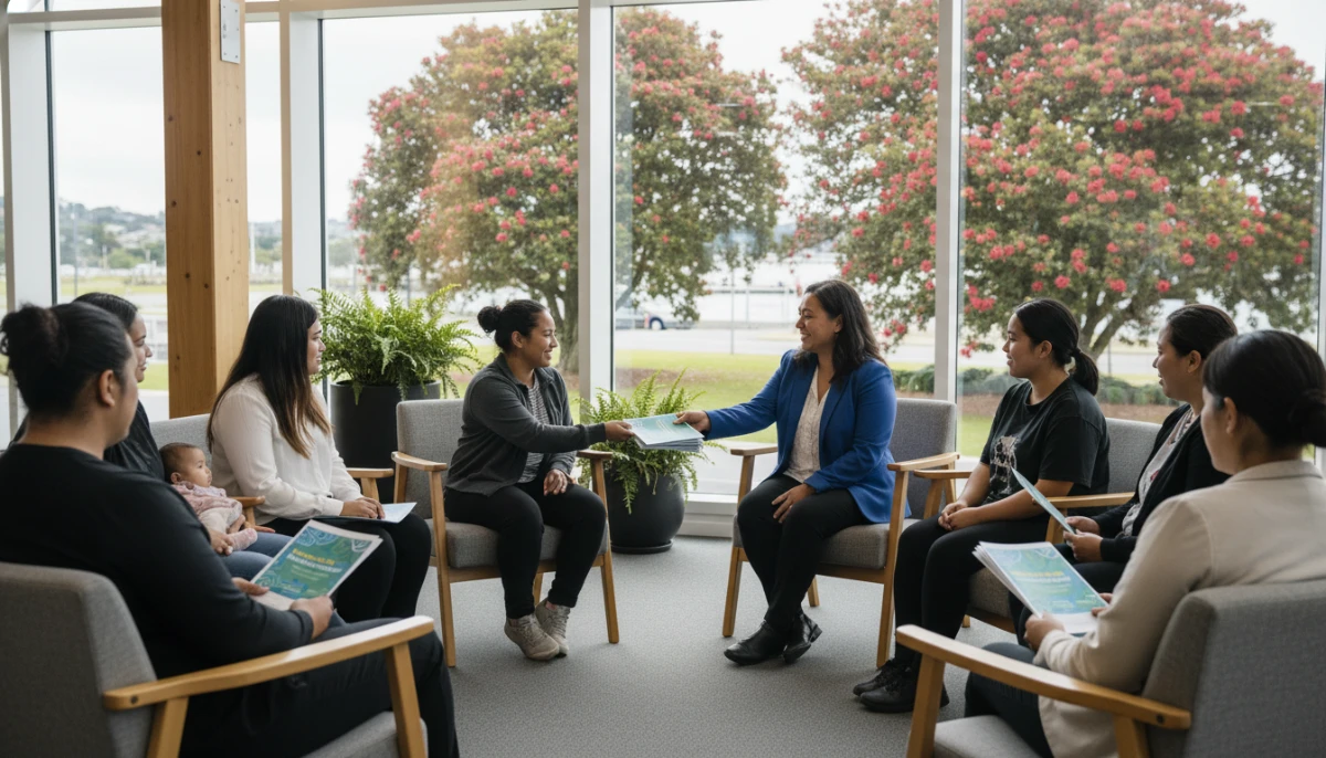 Community advocacy group discussing family support in New Zealand