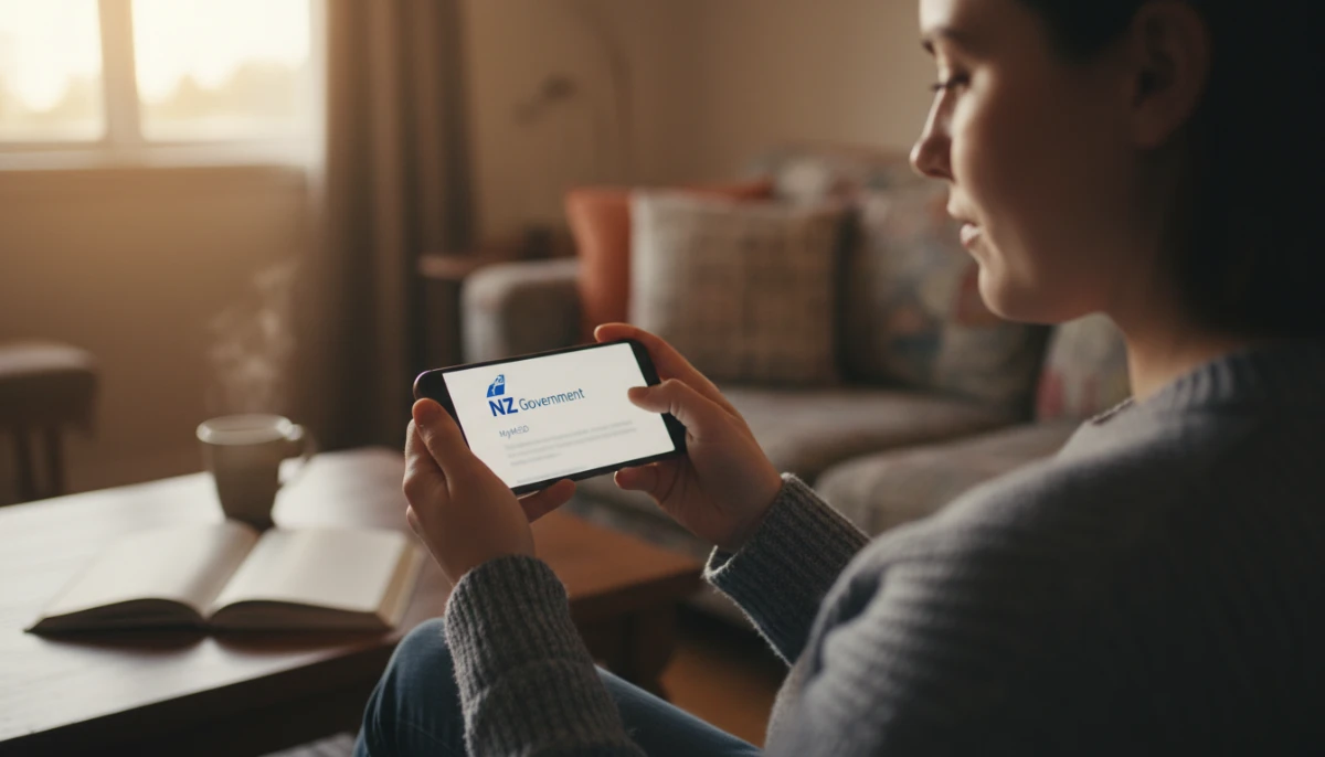 Applying for a WINZ food grant via MyMSD on a smartphone