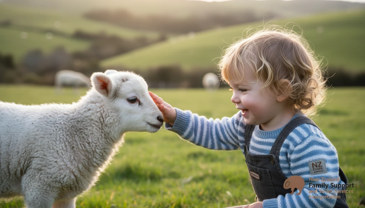 Spring family activities NZ at a petting farm