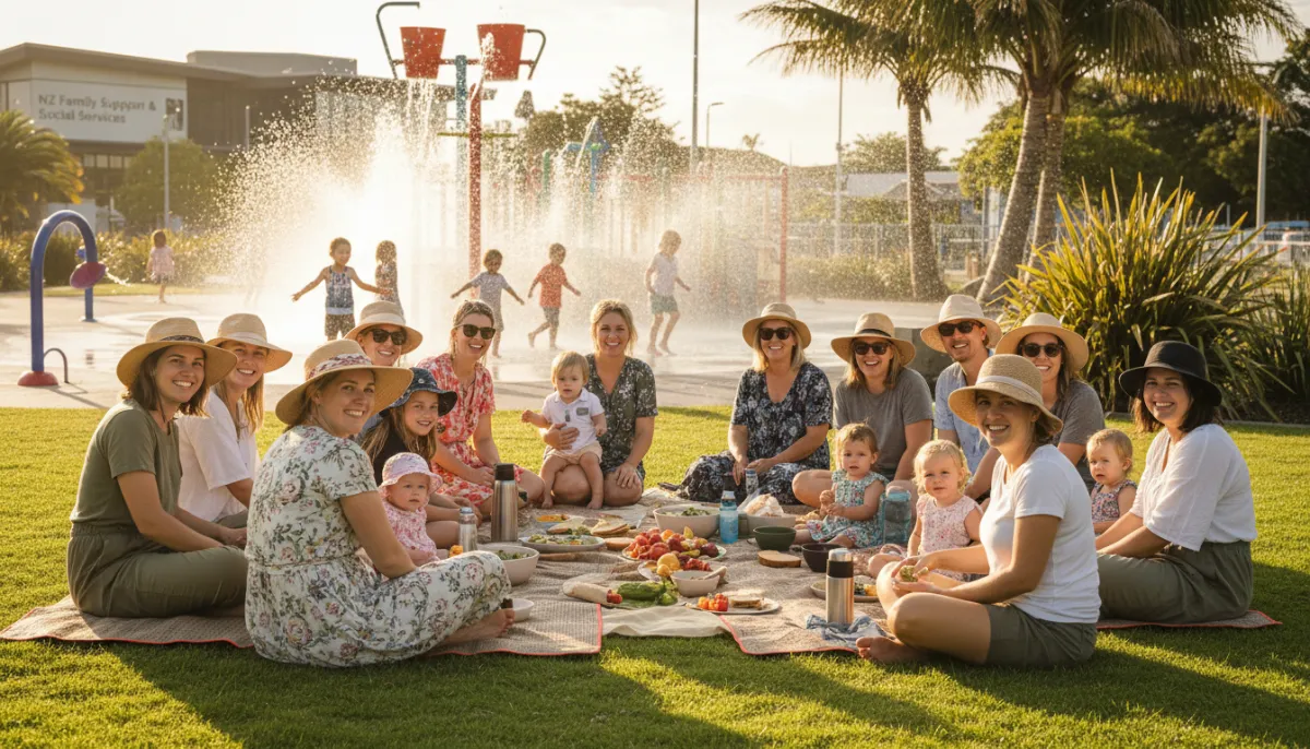 NZ families enjoying Auckland public parks