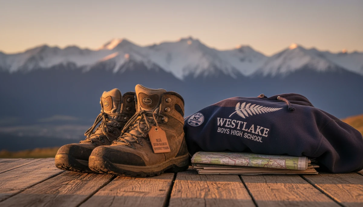 Hiking gear ready for a Kiwi school camp