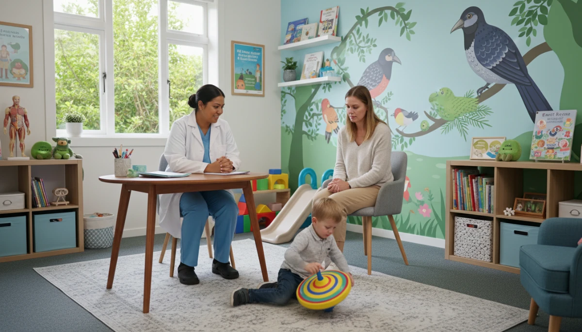 Parent consulting a specialist about signs of ADHD in toddlers nz