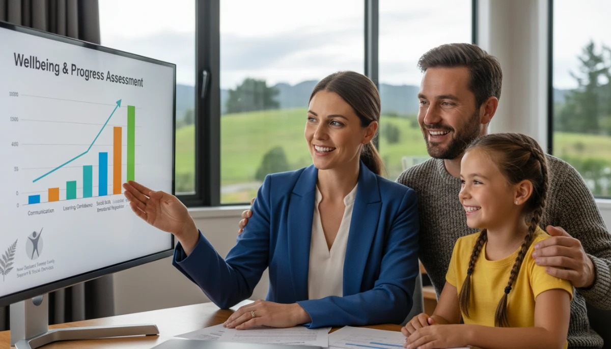 Psychologist explaining assessment results