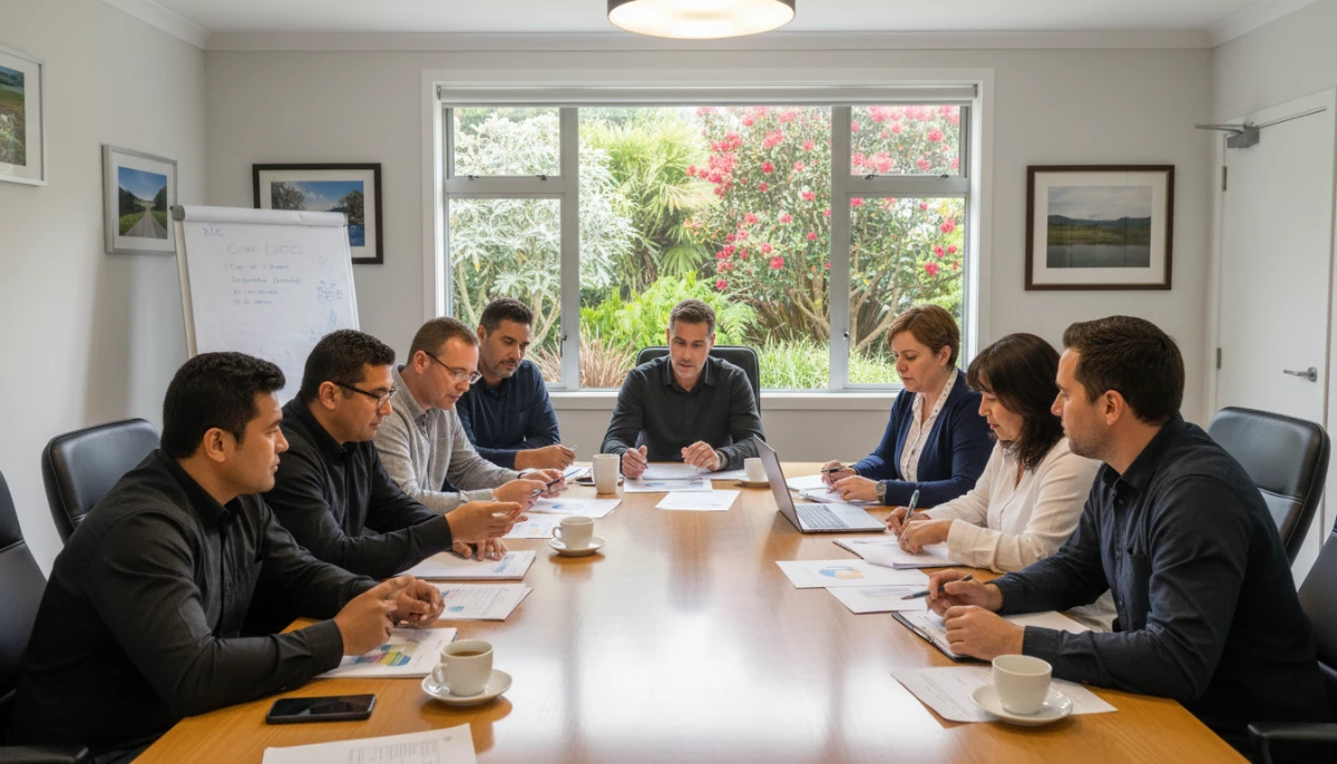 Parents and educators collaborating on an ORRS funding NZ application.