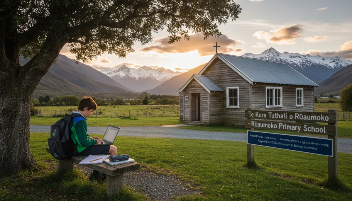 Rural New Zealand school utilizing dual enrolment for distance education