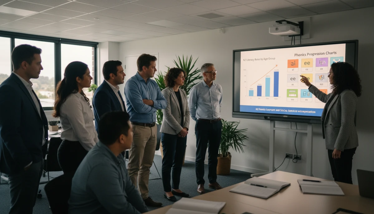 NZ teachers discussing literacy intervention strategies