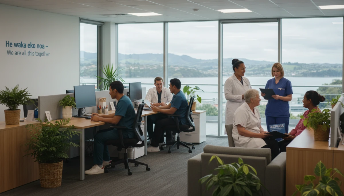 Mental health professionals collaborating in New Zealand