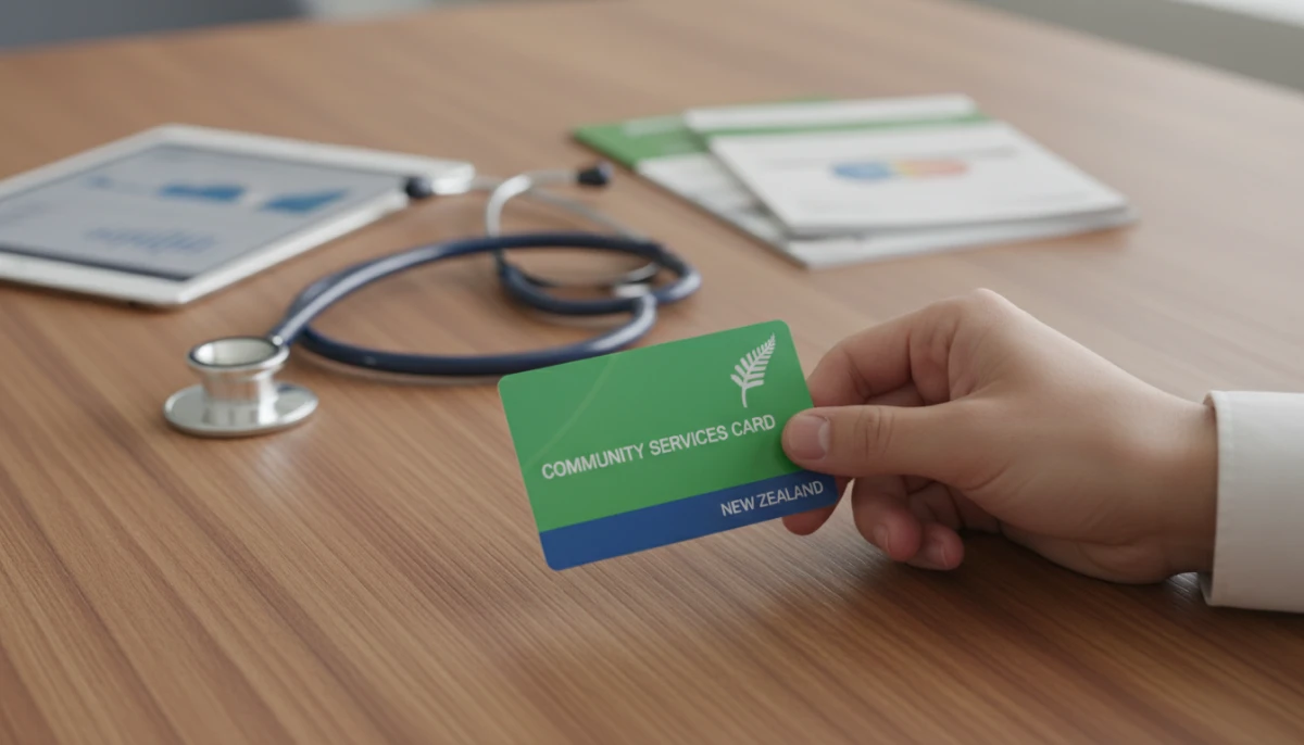 High Use Health Card being used at a medical reception desk