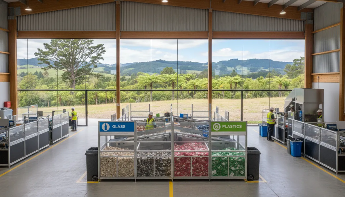 Modern New Zealand recycling center facility
