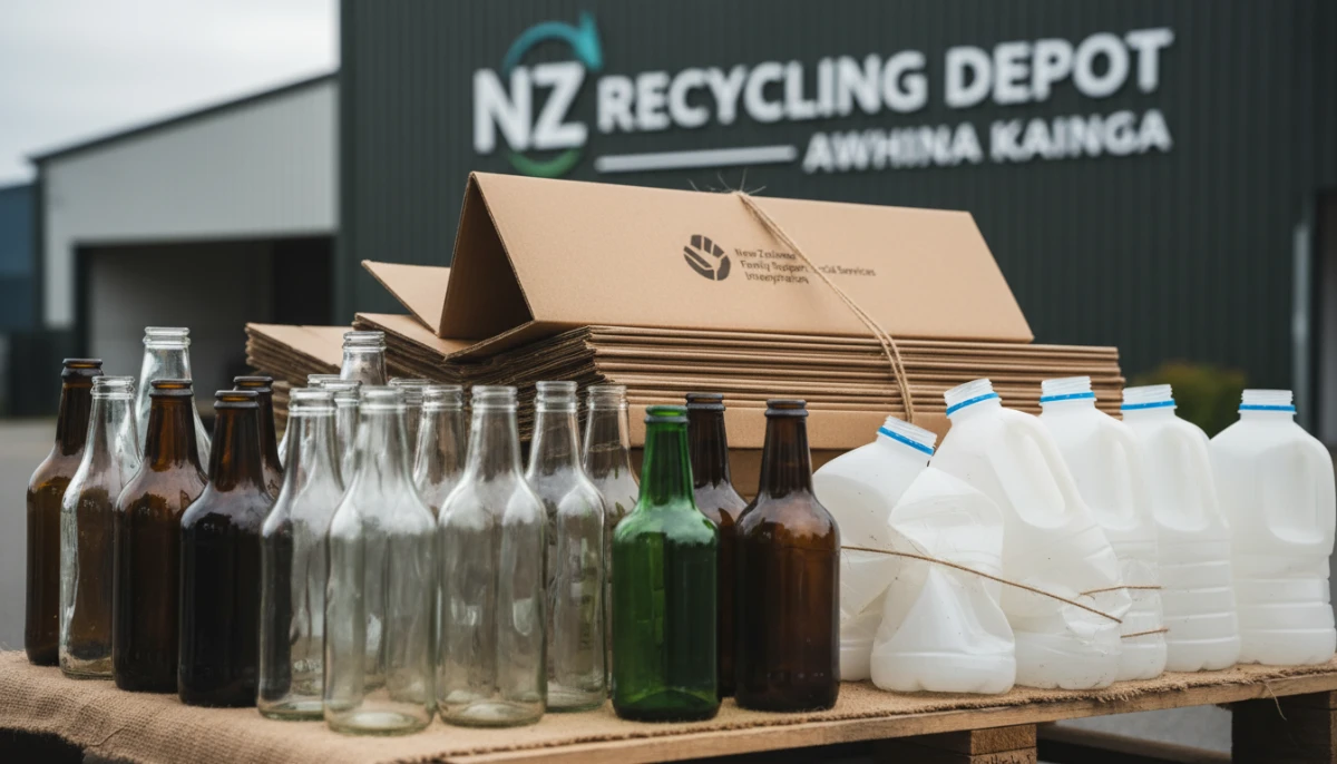 Properly sorted recycling materials for NZ depots