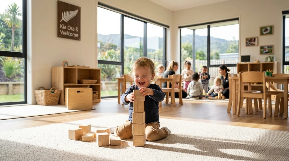child enjoying subsidized childcare in NZ