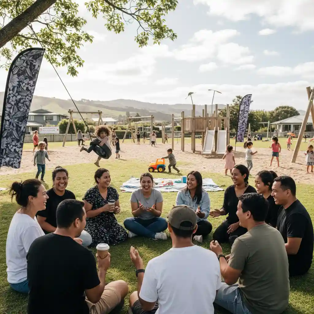 Parents connecting at a community playgroup near me
