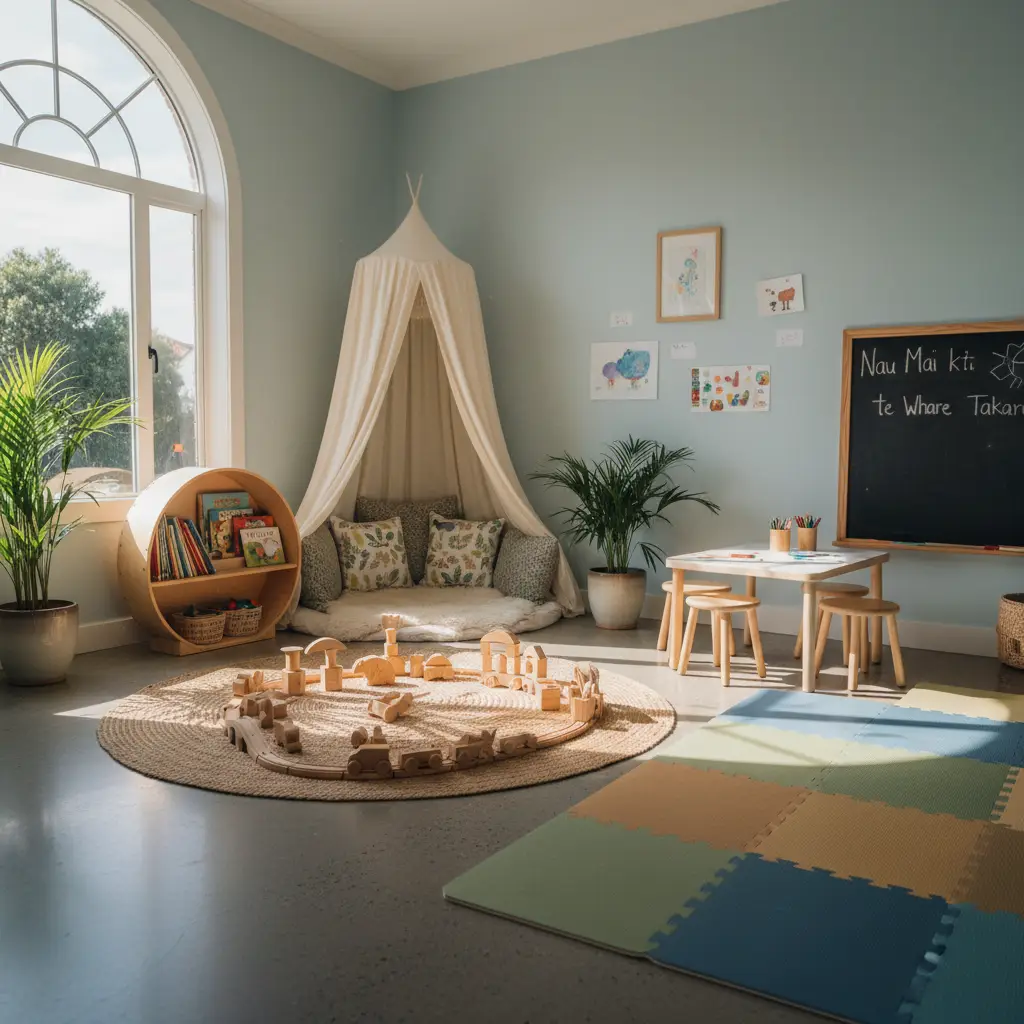 Inviting indoor playgroup environment for children to explore