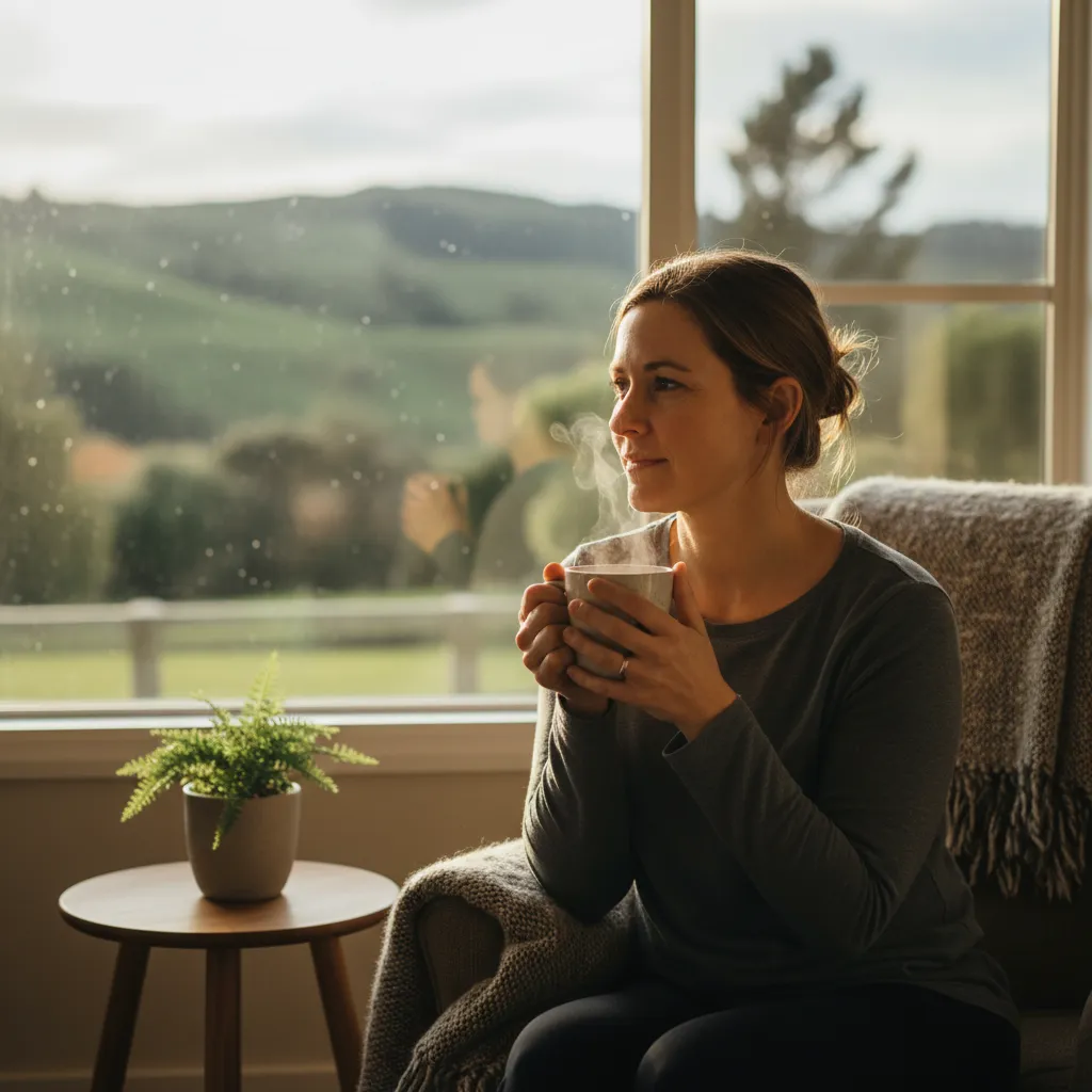 New Zealand mum reflecting, seeking post-natal depression help NZ