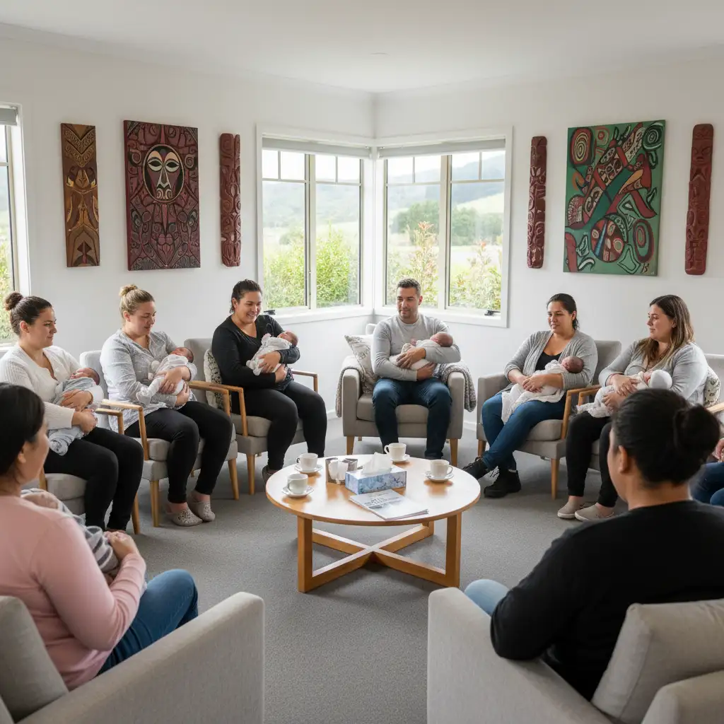 Support group for new parents seeking post-natal depression help NZ