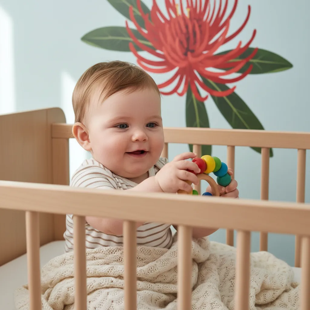 Baby experiencing 8 month sleep regression in New Zealand