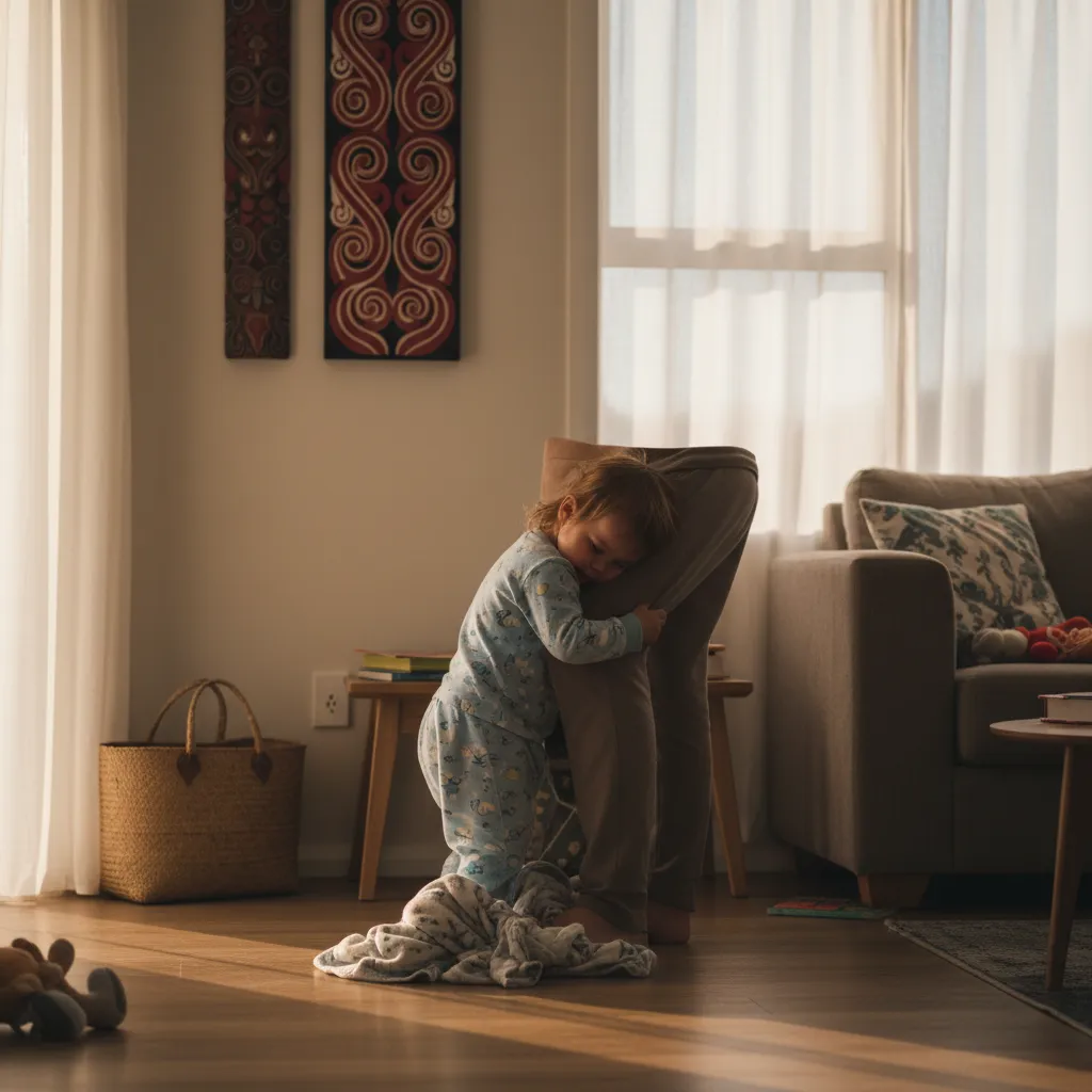 Toddler experiencing 2 year sleep regression with parent