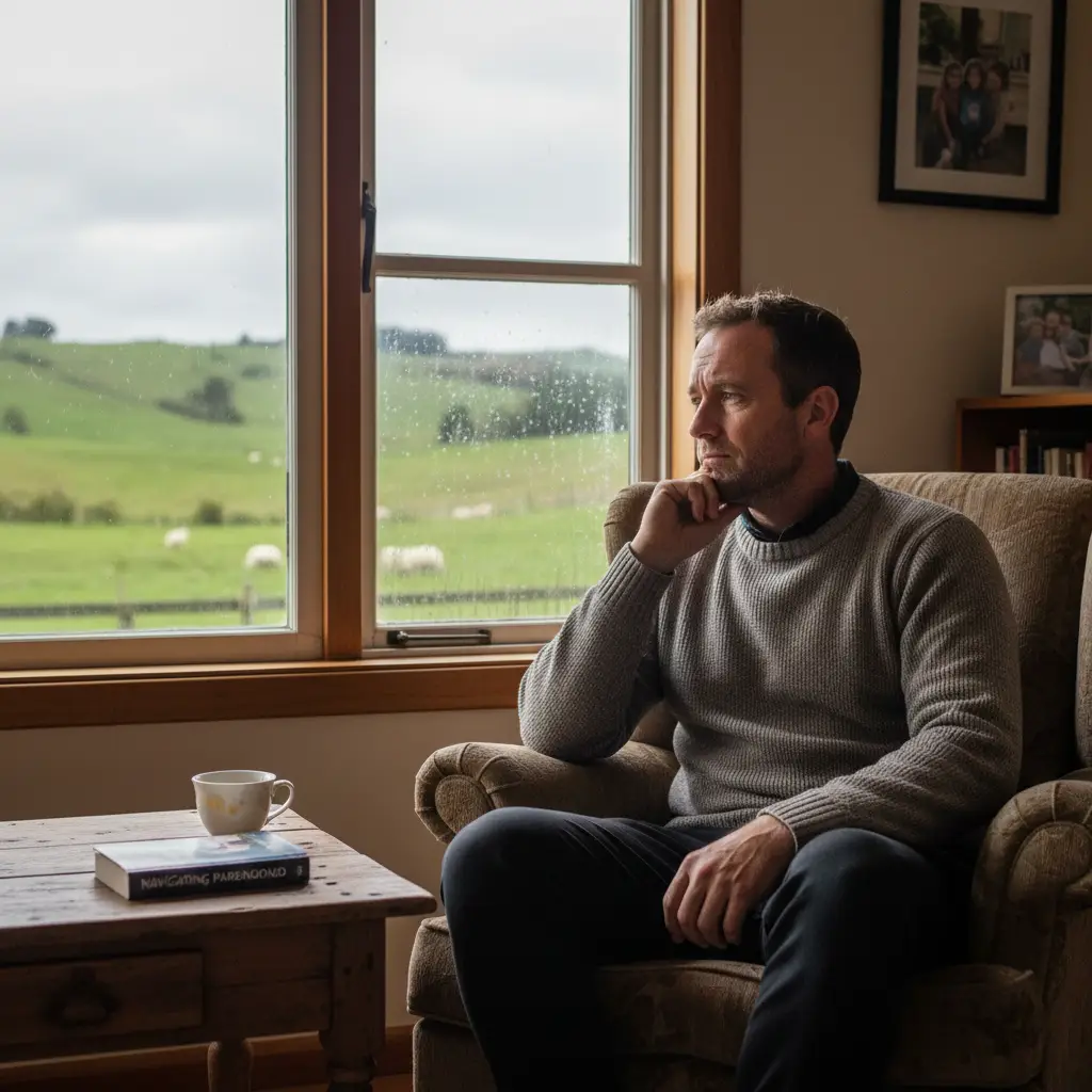 New Zealand father contemplating, seeking mental health support