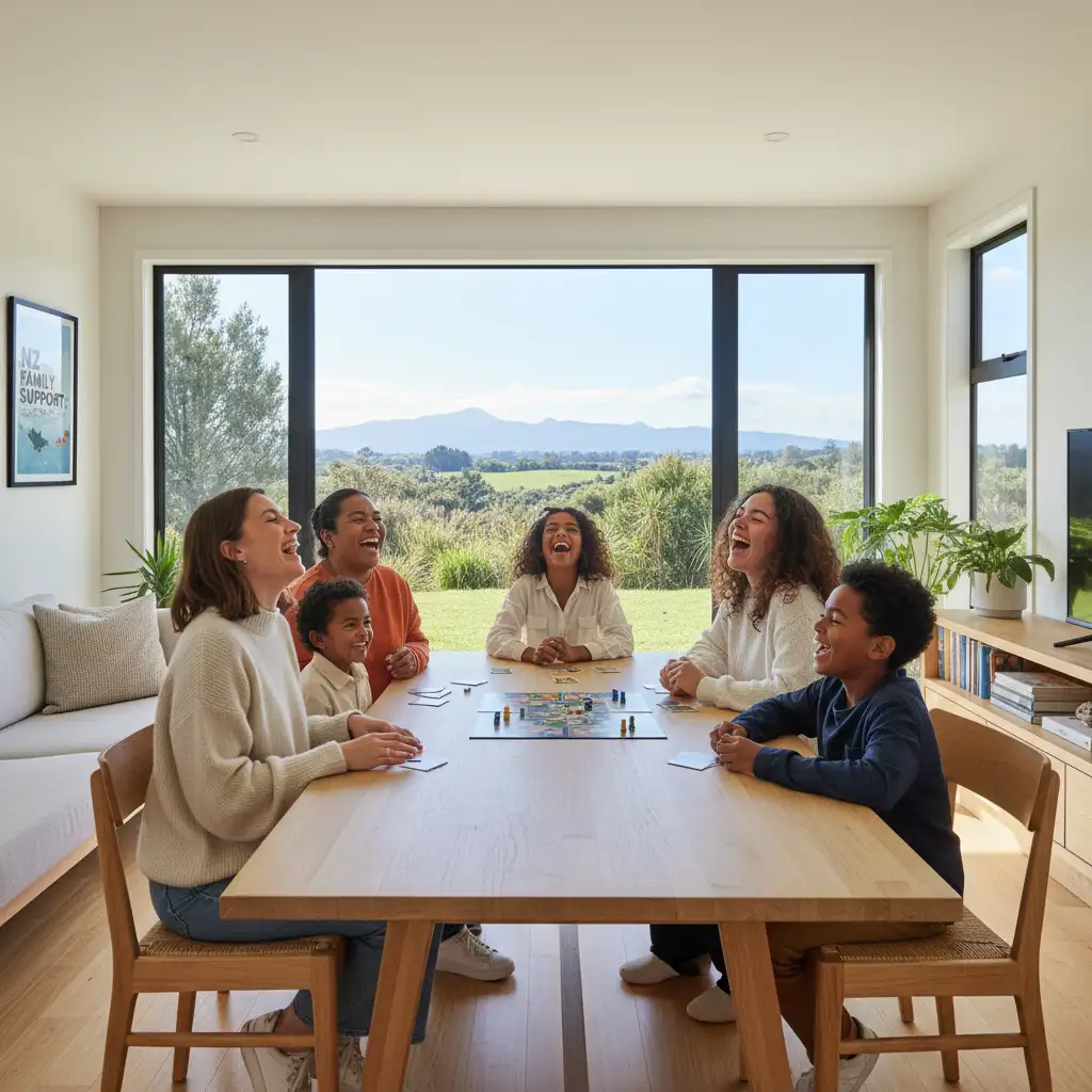 Blended family traditions NZ playing games