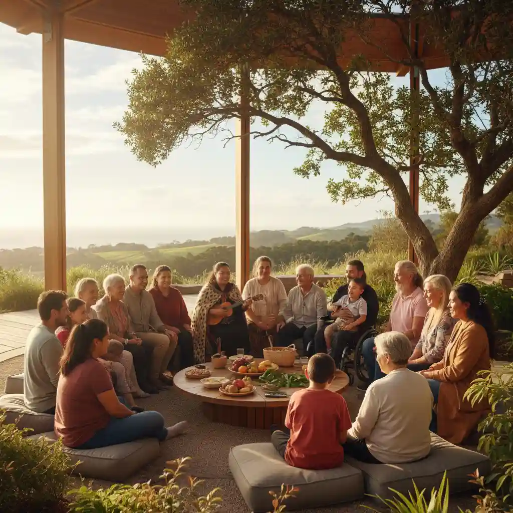 Diverse group of people receiving mental health support in NZ