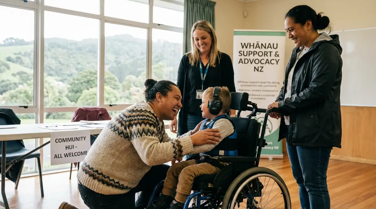 Parent advocating for their child with special needs in a community setting in NZ